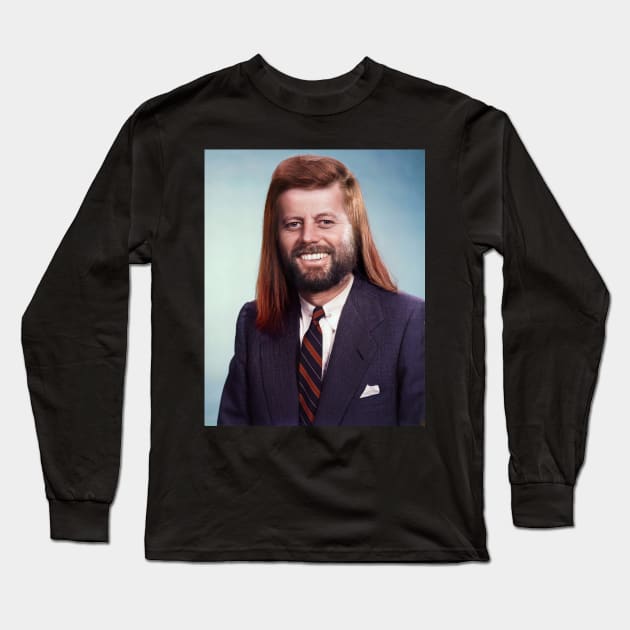 Hipster JFK Long Sleeve T-Shirt by UncleWalrus